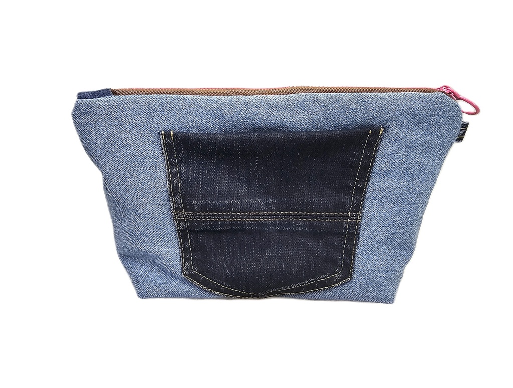 Trousse beauté en jean derrier